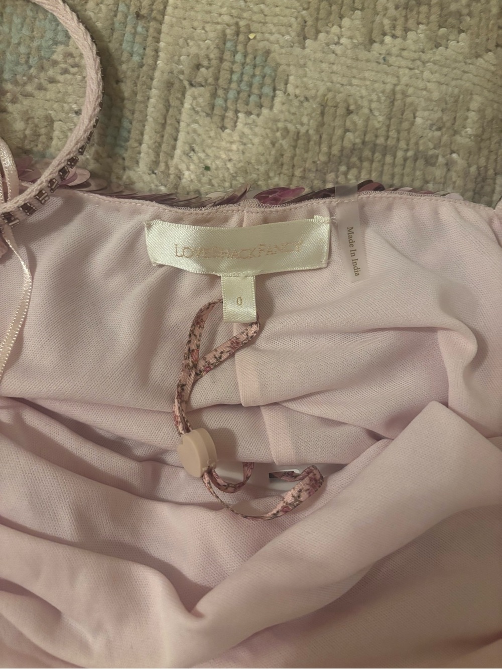 NWT LoveShackFancy Liria dress pink size 0 - Picture 3 of 4